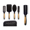 SET 4 CEPILLOS PELO NEGRO ACABADO BAMBU
