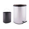 BALDE DO LIXO PLÁSTICO C PEDAL PRATEADO 20L 