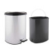 PAPELERA PLASTICO PEDAL PLATEADA 20L