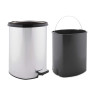 BALDE DO LIXO PLÁSTICO C PEDAL PRATEADO 20L 