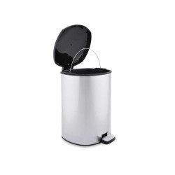 BALDE DO LIXO PLÁSTICO C PEDAL PRATEADO 20L 
