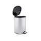BALDE DO LIXO PLÁSTICO C PEDAL PRATEADO 20L 