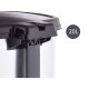 BALDE DO LIXO PLÁSTICO C PEDAL PRATEADO 20L 