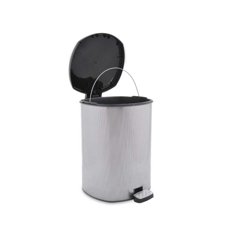 BALDE DO LIXO PLÁSTICO C PEDAL FIBRA CARBONO 20L 
