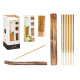 SET 50 BASTONCINI INCENSO BASE LEGNO VANIGLIA