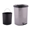 BALDE DO LIXO PLÁSTIC COM PEDAL FIBRA CARBON 11L  