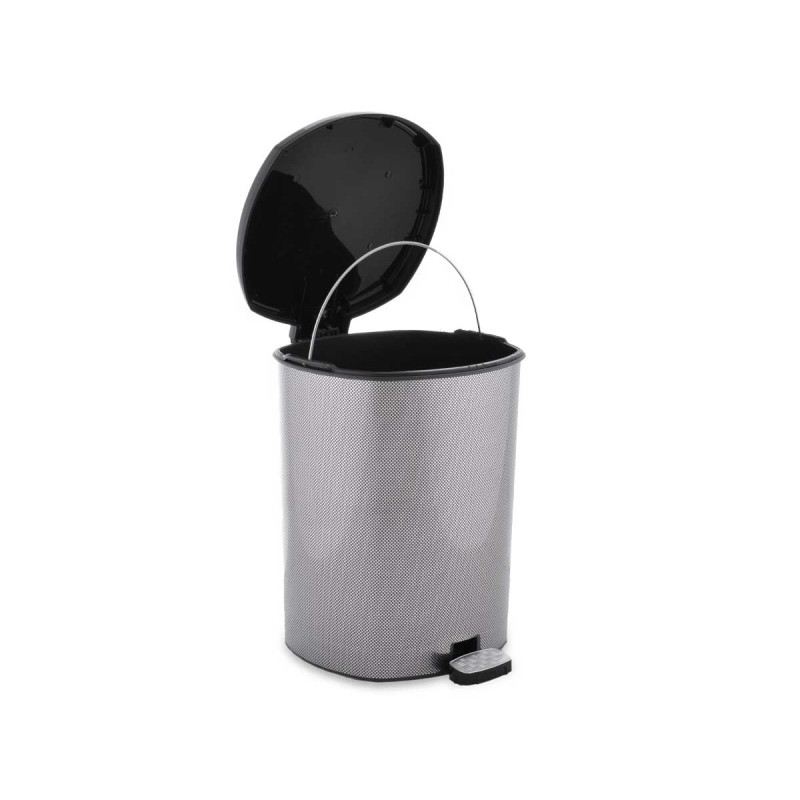 BALDE DO LIXO PLÁSTIC COM PEDAL FIBRA CARBON 11L  