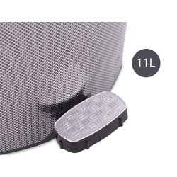 BALDE DO LIXO PLÁSTIC COM PEDAL FIBRA CARBON 11L  