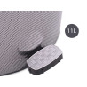BALDE DO LIXO PLÁSTIC COM PEDAL FIBRA CARBON 11L  