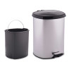 CESTINO PLASTICA C/PEDALE ARGENTATA LTR