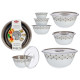 SET 3 BEIGE BOWLS WITH LID TOSCA 