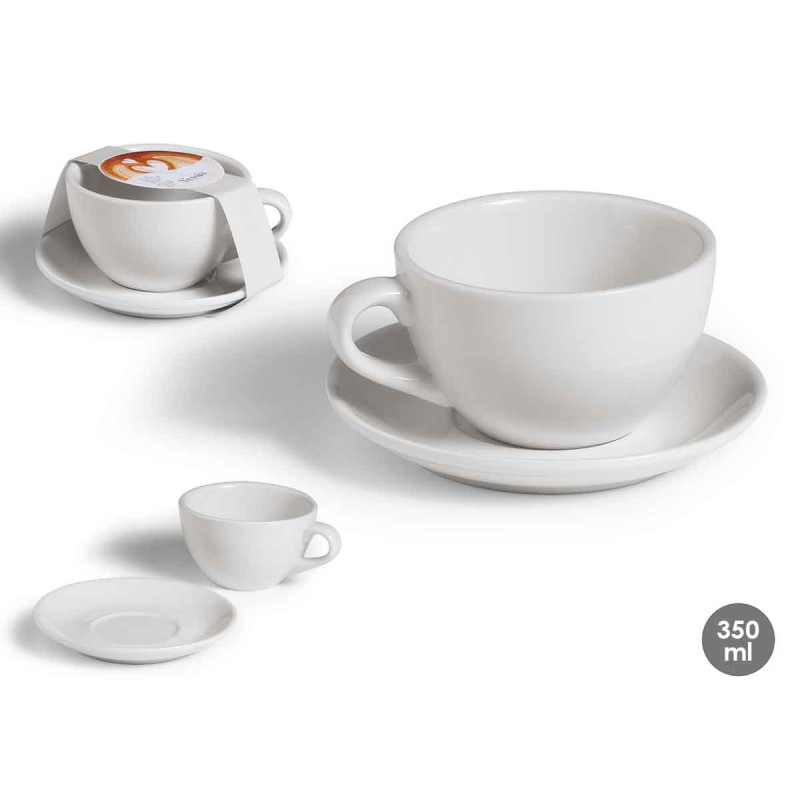 TAZA PLATO CAFE PORCELANA 350ML