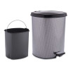 PAPELERA PLASTICO PEDAL FIBRA CARBONO 6L