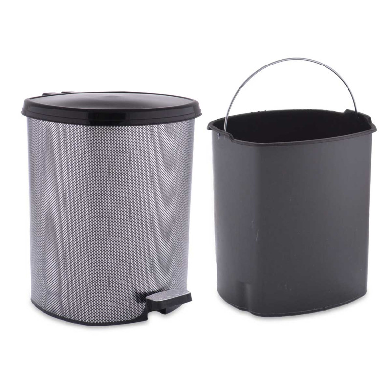 BALDE DO LIXO PLÁSTICO FIBRA CARBONO 6L  