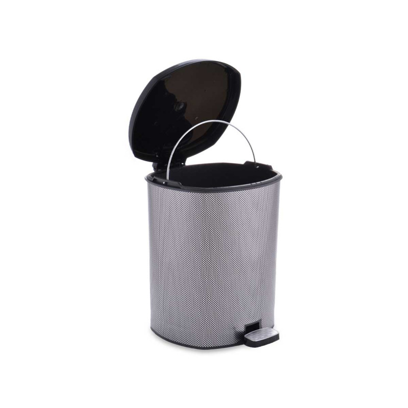 PAPELERA PLASTICO PEDAL FIBRA CARBONO 6L