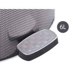 PAPELERA PLASTICO PEDAL FIBRA CARBONO 6L