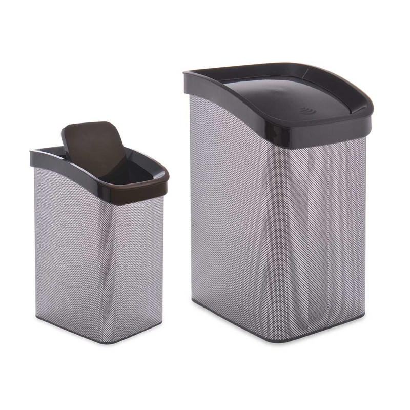 SPACE GREY PLASTIC SMART CLICK BIN LTR