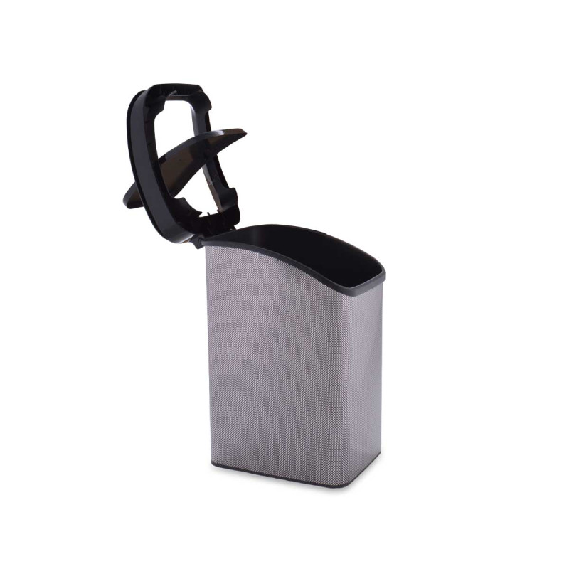 PAPELERA PLASTICO BASCULANTE FIBRA CARBONO 12L