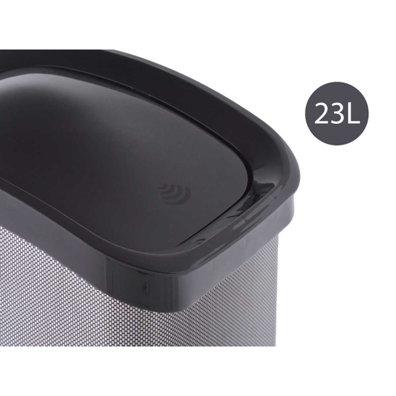 SPACE GREY PLASTIC SMART CLICK BIN LTR