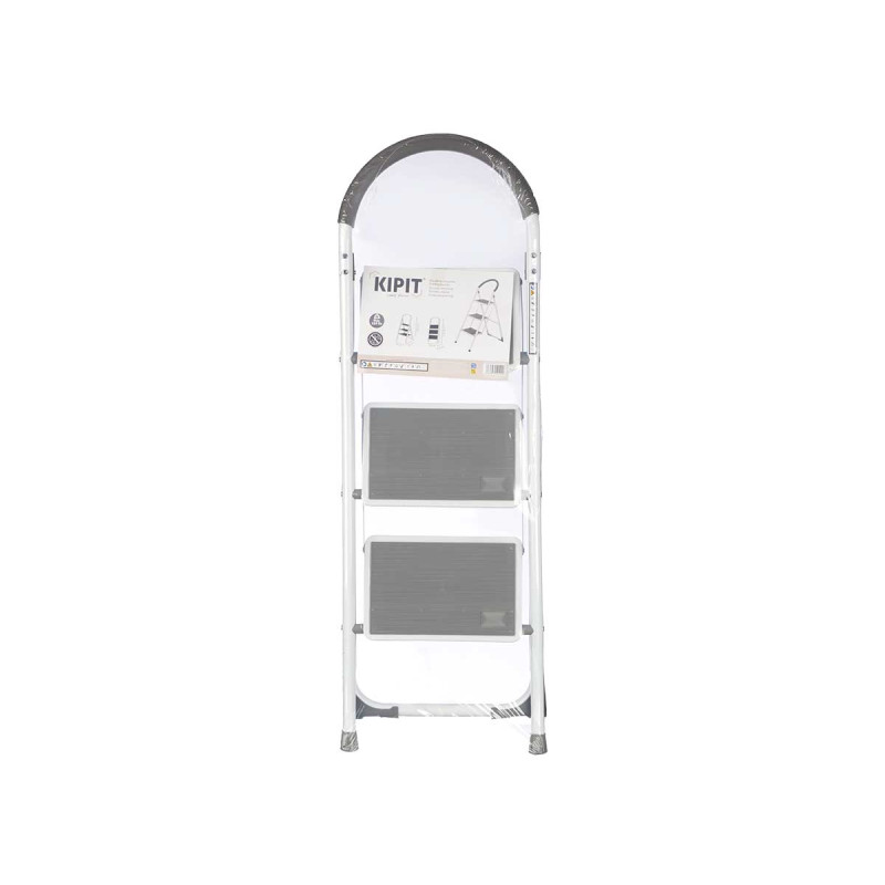 ESCALERA METAL 3 ESCALONES GRIS