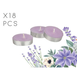 SET 18 VELAS TEA LIGHTS LAVANDA
