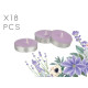 SET 18 VELAS TEA LIGHTS LAVANDA