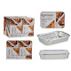 SET OF 2 DEEP ALUMINIUN TRAYS W/COVER