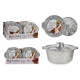 SET OF 3 ALUM COOKING POTS W/COVER SMALL