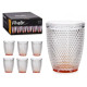 VASO CRISTAL PUNTOS AGUA 300ML AMBAR