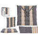 DARK GREY STRIPED CUSHION 