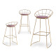 GOLD CHROMED  BARCHAIR FLESH PINK