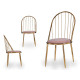 BARS GOLD CHROMED CHAIR TALL BACK FLESH PINK