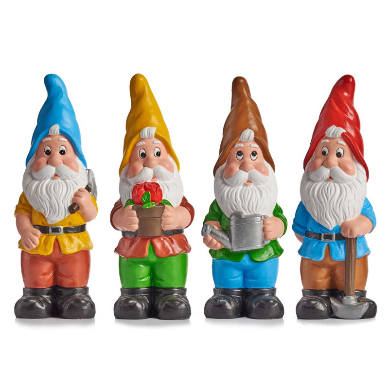 ANÃO JARDIM CERÂMICA 38CM CORES VIVAS SORT 4 