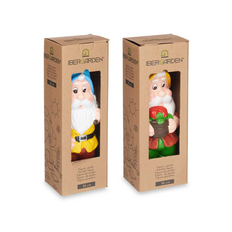 38CM BRIGHT COLORS CERAMIC DWARF ASSORT 4