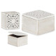 BOITE GRAVE BOIS CARRE BLANC