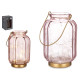 LANTERNE LED RAYURES HAUTE ROSE