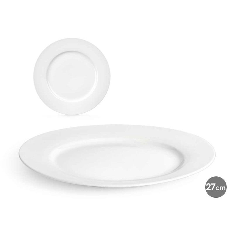 PLATO LLANO PORCELANA 27CM