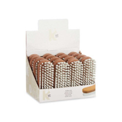 MEDIUM WHITE PLASTIC SHOE BRUSH  