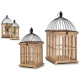 SET 2 CAGES BOIS NATUREL CARRE