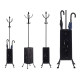 PORTEMANTEAU PORTE PARAPLUIE METAL CARRE NOIR