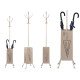 PORTEMANTEAU PORTE PARAPLUIE METAL CARRE CREME