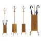 PORTEMANTEAU PORTE PARAPLUIE METAL CARRE DORE