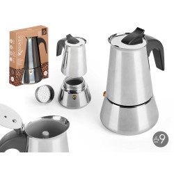 CAFFETTIERA INDUZIONE CARAFFA 9 TAZZE ACCIAIO 