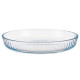ROUND OPTICAL BOROSILICATE GLASS TRAY 32CM