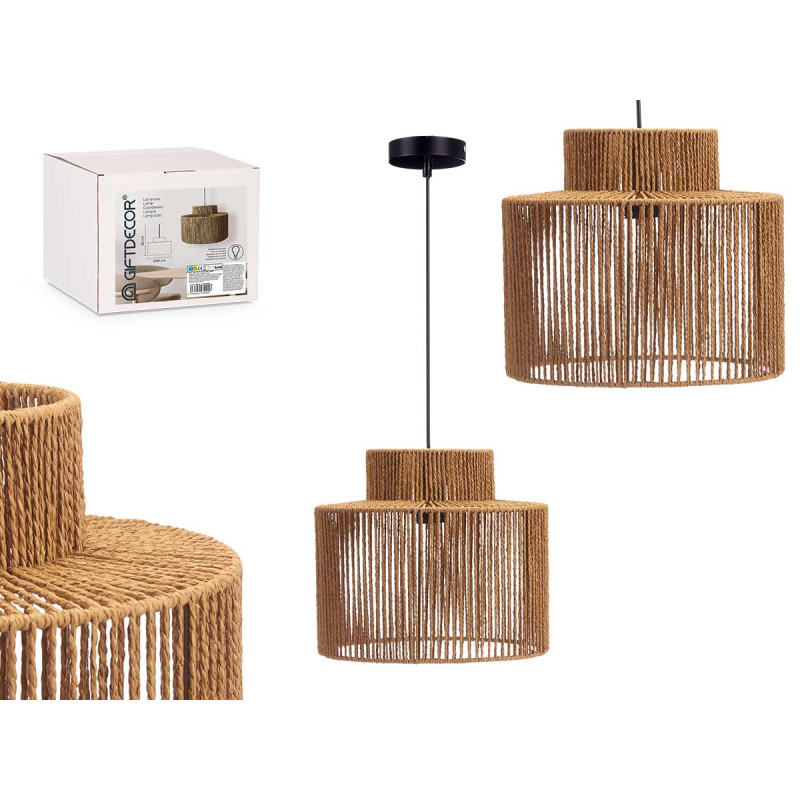 LAMPADA DA SOFFITTO CILINDRO CORDA