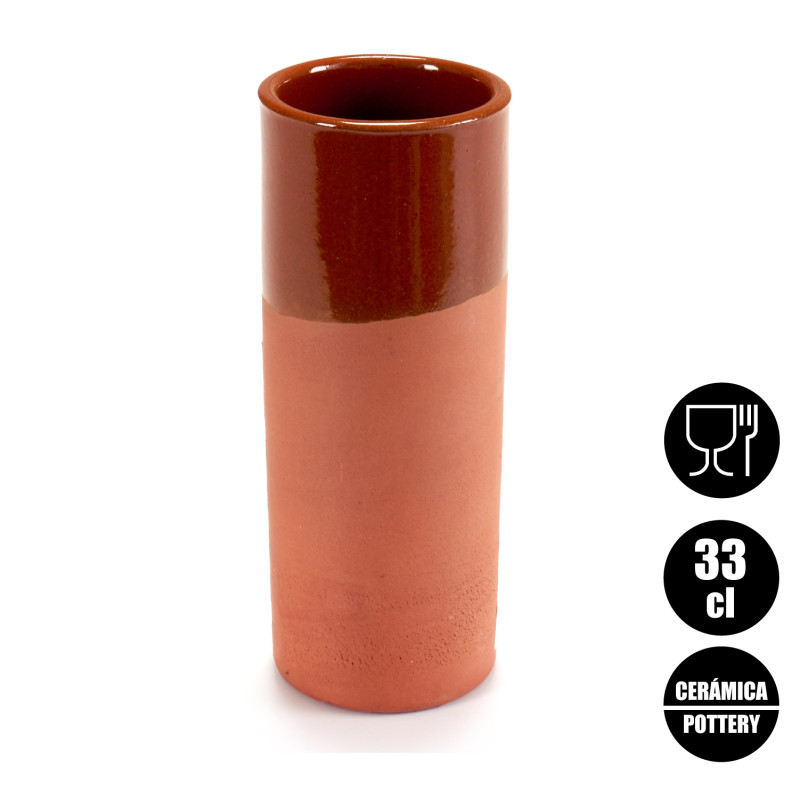 BICCHIERE TUBO TERRACOTA 330ML 