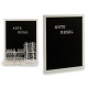 BLACKBOARD WHITE FRAME AND LETTERS 144