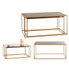 SET OF 2 RECTANGULAR BLACK GOLD TABLES 