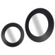 BLACK ROUND MIRROR 60CM