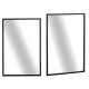 BLACK RECTANGLE MIRROR 90CM